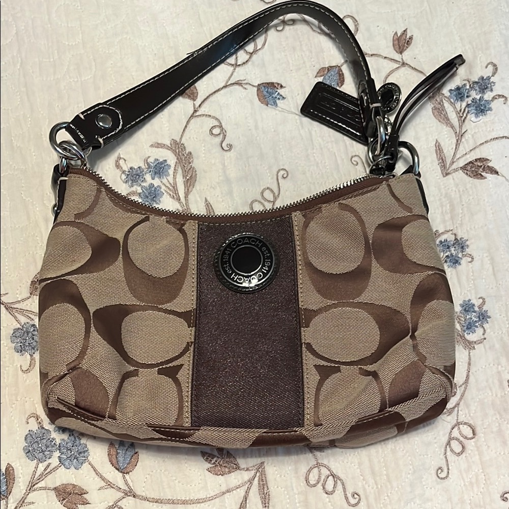 Coach Brown Signature Shoulder Bag